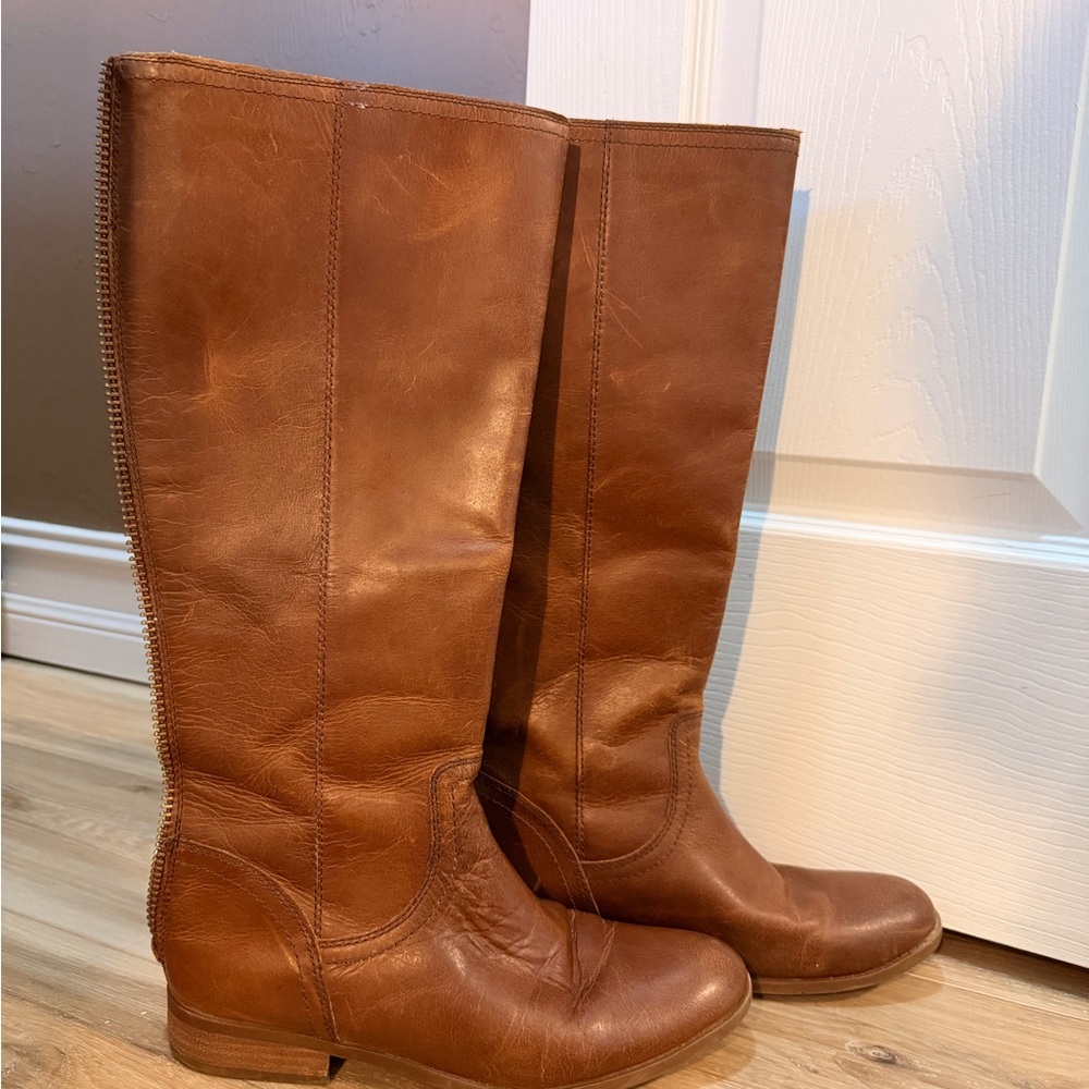 FRYE AND CO. Tan Leather tall Knee Boots